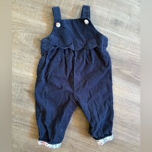 🌼3/$20 Tahari Dark Blue Baby Overalls with Floral Accents